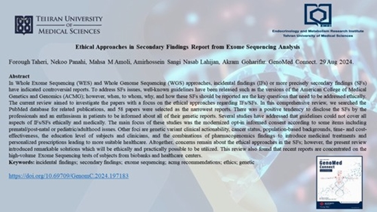 Ethical Approaches in Secondary Findings Report from Exome Sequencing Analysis {faces}